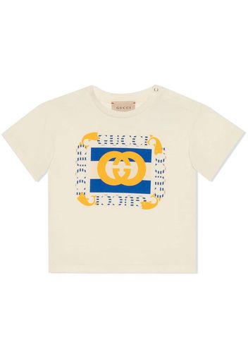 Gucci Kids Interlocking G cotton T-shirt - Toni neutri