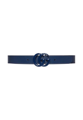 Gucci Kids Double G leather belt - Blu