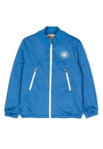 Gucci Kids GG-logo zip-up jacket - Blu