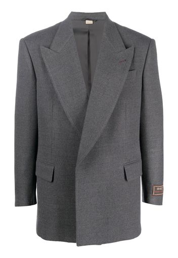 Gucci concelaed-front fastening blazer - Grigio