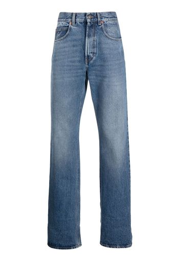 Gucci GG-trim straight-leg jeans - Blu