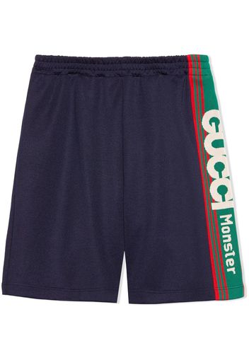 Gucci Kids Gucci Monster jersey shorts - Blu