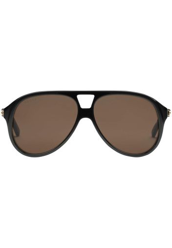 Gucci Eyewear Occhiali da sole con montatura stile pilota - Nero