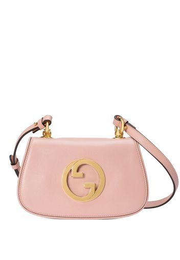 Gucci Borsa a spalla con placca logo - Rosa