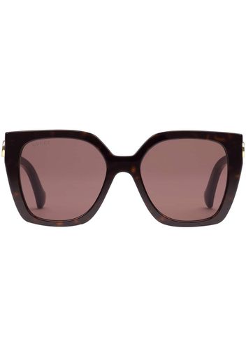 Gucci Eyewear Occhiali da sole squadrati - Marrone