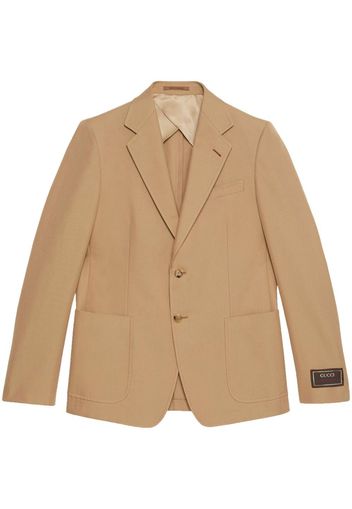 Gucci single-breasted cotton blazer - Toni neutri