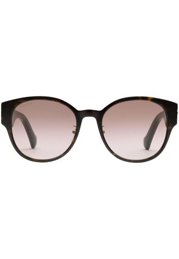 Gucci Eyewear Occhiali da sole con righe laterali - Marrone