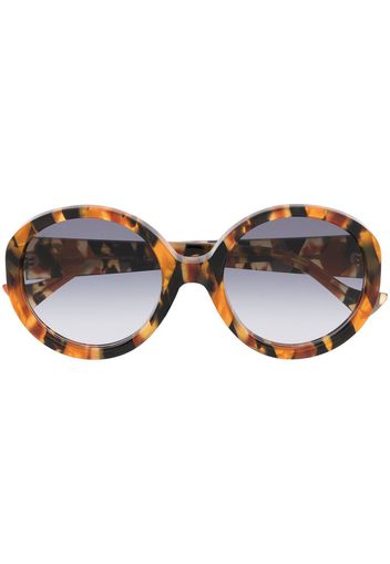 Gucci Eyewear Occhiali da sole tondi oversize - Marrone