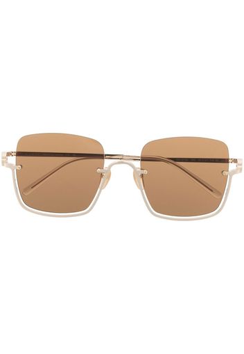 Gucci Eyewear Occhiali da sole squadrati oversize - Oro