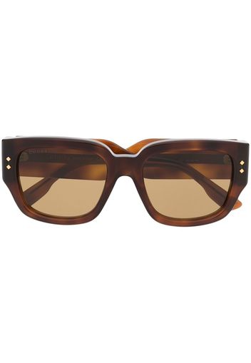 Gucci Eyewear tortoiseshell logo-arm sunglasses - Marrone