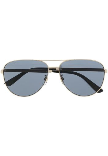 Gucci Eyewear Occhiali da sole con montatura stile pilota - Oro