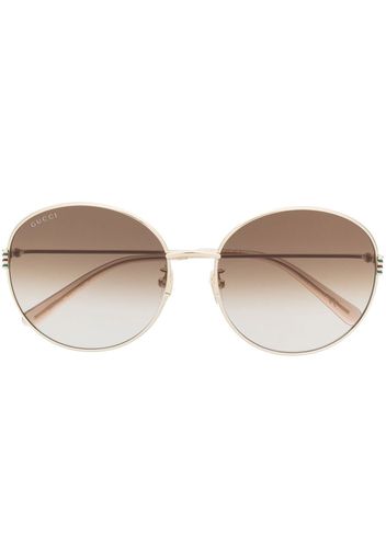 Gucci Eyewear metallic round-frame sunglasses - Oro