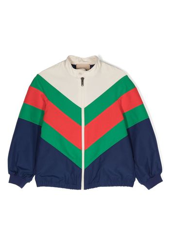 Gucci Kids colour-block panel bomber jacket - Toni neutri