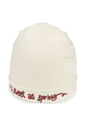 Gucci Kids logo-print cotton beanie - Bianco