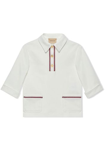 Gucci Kids Polo a maniche lunghe - Bianco