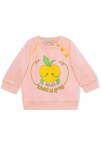 Gucci Kids graphic-print cotton sweatshirt - Rosa