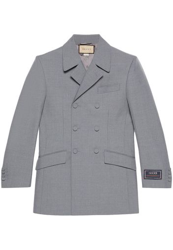 Gucci double-breasted wool blazer - Grigio