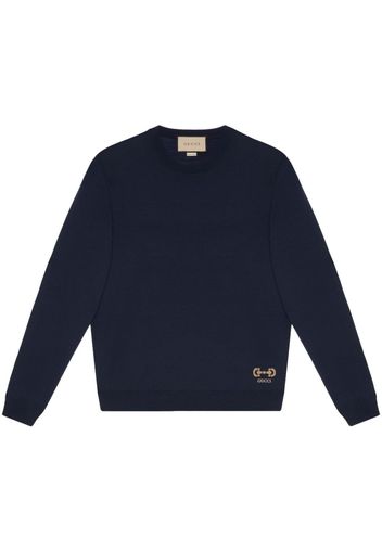 Gucci Horsebit intarsia wool jumper - Blu