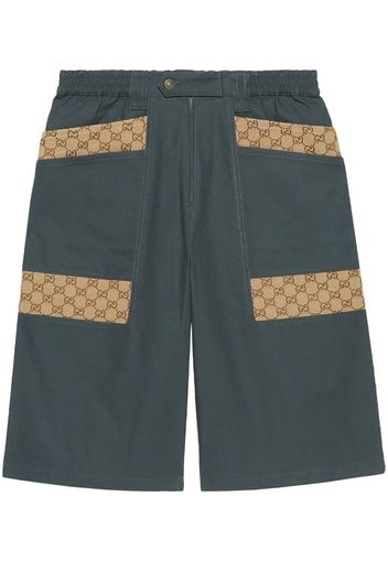 Gucci logo-print bermuda shorts - Grigio