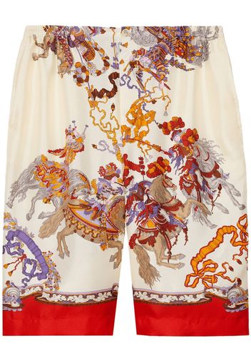 Gucci all-over graphic-print shorts - Bianco