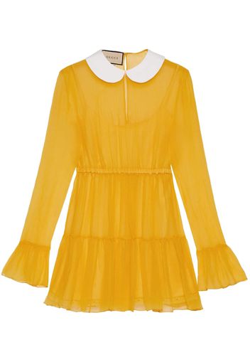 Gucci chiffon mini dress - Giallo