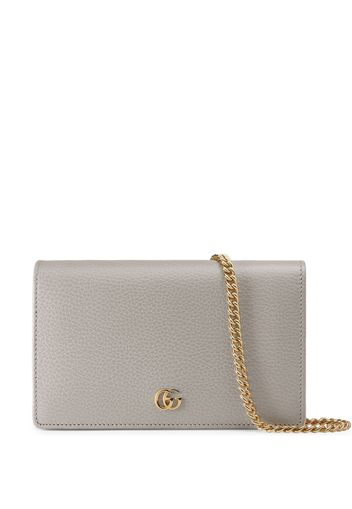 Gucci Mini borsa GG Marmont con catena - Grigio