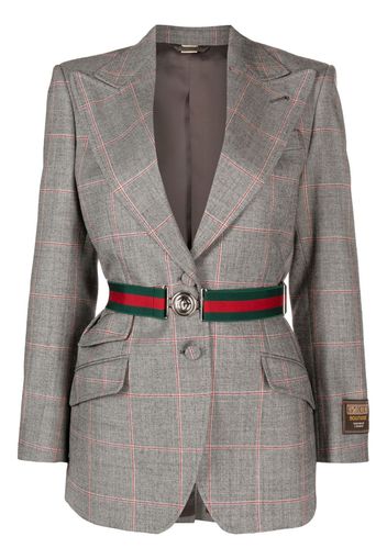 Gucci belted check blazer - Nero