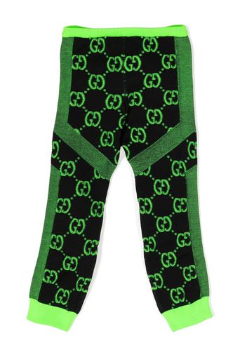 Gucci Kids GG-Supreme knitted trousers - Verde