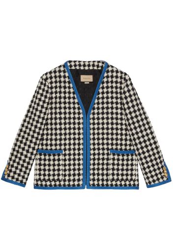 Gucci gingham tweed jacket - Bianco