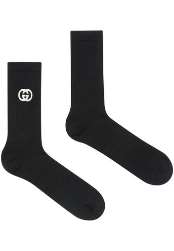 Gucci Interlocking-G cotton ankle socks - Nero