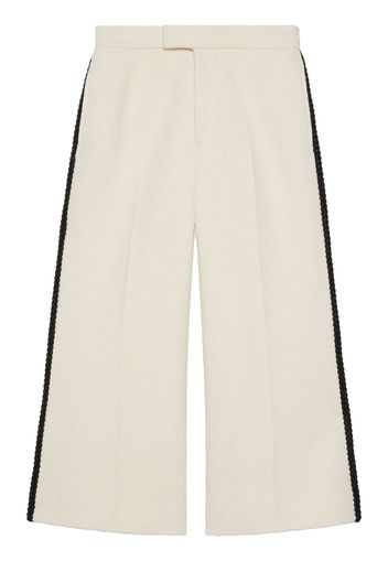 Gucci wool tweed wide-leg pants - Bianco