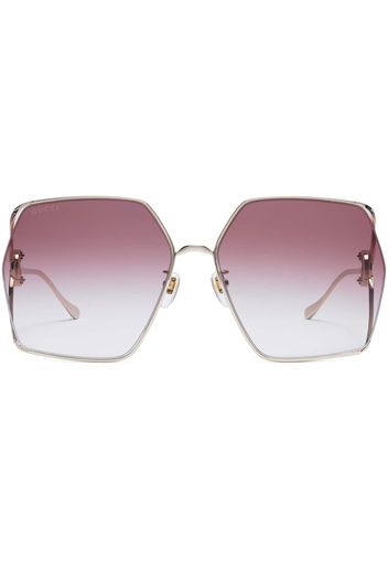 Gucci Eyewear oversized-frame tinted sunglasses - Oro