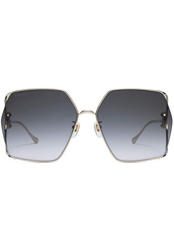 Gucci Eyewear oversize square-frame sunglasses - Oro