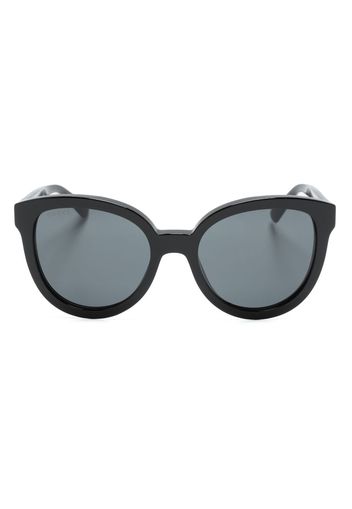 Gucci Eyewear logo-plaque cat-eye sunglasses - Nero