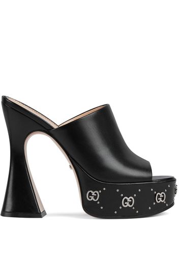 Gucci GG 115mm platform mules - Nero