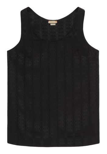 Gucci GG logo-print tank top - Nero