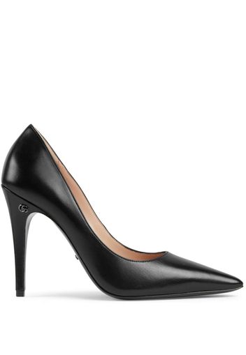 Gucci pointed-toe leather pumps - Nero