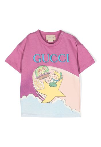 Gucci Kids The Jetsons-print T-shirt - Rosa