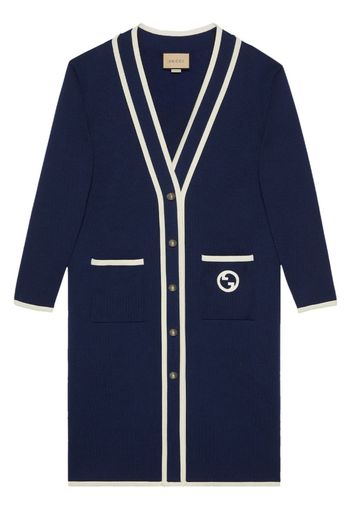Gucci cotton-silk blend cardigan - 4694 Blue