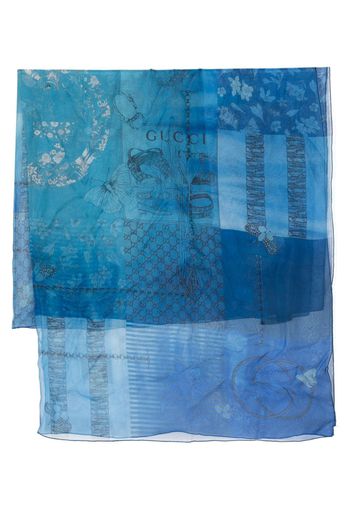 Gucci Foulard con stampa GG Supreme - Blu