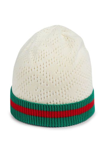 Gucci Kids Square G cotton beanie - Bianco