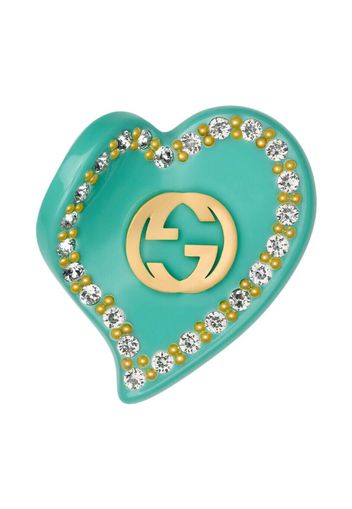 Gucci Fermaglio GG a cuore - Verde