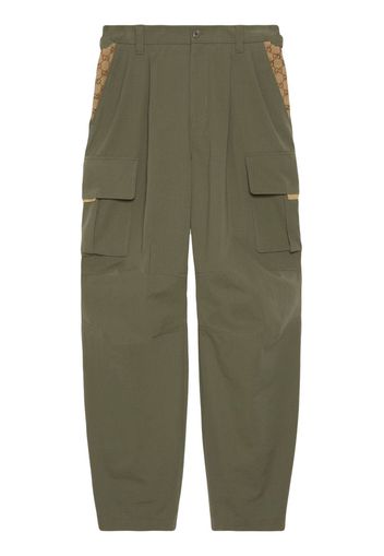 Gucci GG canvas-panel cargo pants - Verde