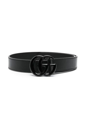 Gucci Kids logo-buckle leather belt - Nero