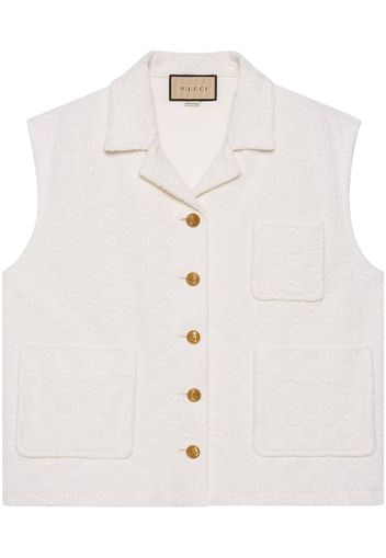 Gucci GG cotton jersey gilet - Bianco