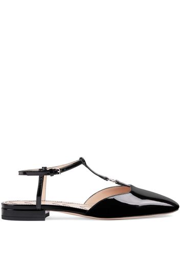 Gucci Double G patent-finish ballerinas - Nero