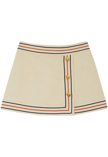 Gucci striped cotton wrap skirt - Toni neutri