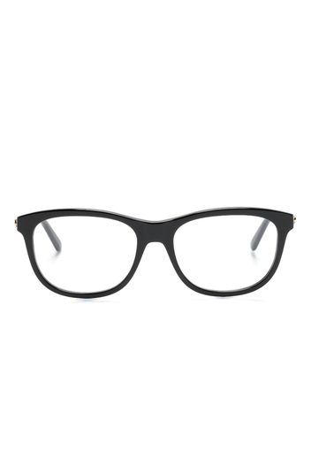 Gucci Eyewear logo-plaque rectangle-frame glasses - Nero