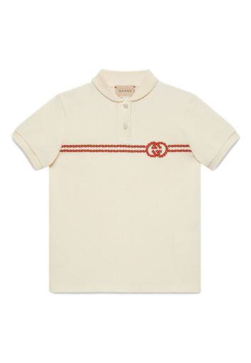 Gucci Kids Polo con motivo GG - Toni neutri