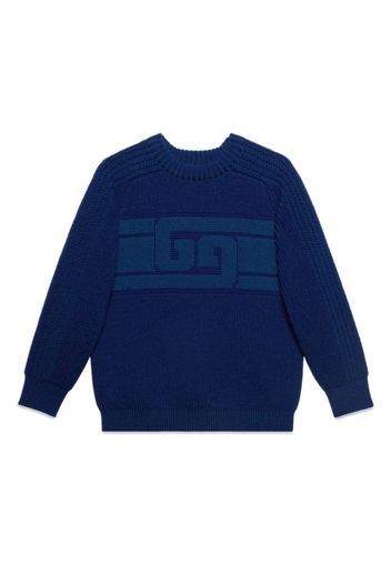 Gucci Kids Double G wool sweatshirt - 4660 BLUE